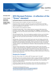 SFO Revised Policies - A reflection of the &#34;Green&#34; standard