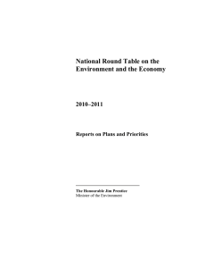 National Round Table on the Environment and the Economy 2010–2011