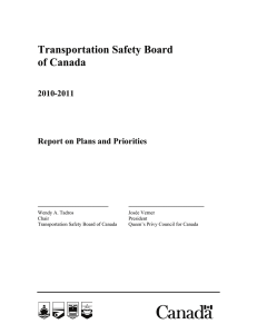 Transportation Safety Board of Canada 2010-2011