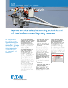 Arc Flash Hazard Analysis risk level and recommending safety measures CYME