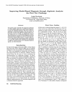 Improving  Model-Based  Diagnosis  throng  Algebraic ... the  Petri  Net  Challenge Luigi  Portinale