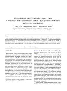 Unusual isolation of a hemiaminal product from