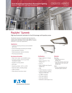 Pauluhn™ Summit Food &amp; beverage/hazardous fluorescent lighting Pauluhn Summit high bay luminaires