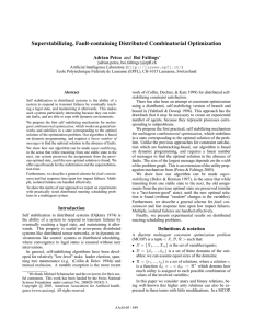 Superstabilizing, Fault-containing Distributed Combinatorial Optimization Adrian Petcu