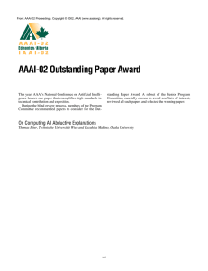 AAAI-02 Outstanding Paper Award