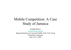 Mobile Competition: A Case Study of Jamaica