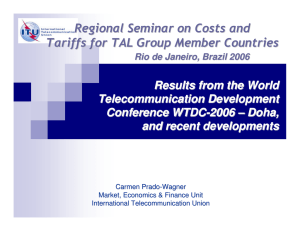 Results from the World Telecommunication Development Conference WTDC -