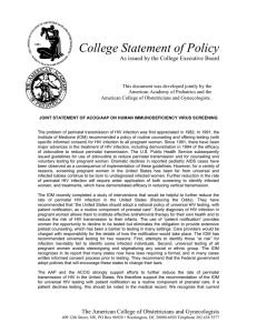 College Statement of Policy  As issued by the College Executive Board