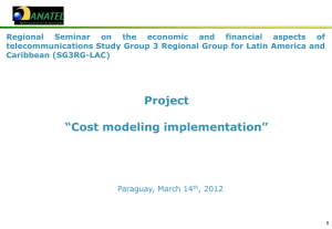 Regional  Seminar  on  the  economic ... telecommunications Study Group 3 Regional Group for Latin America and