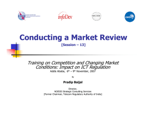 Conducting a Market Review Training on Competition and Changing Market