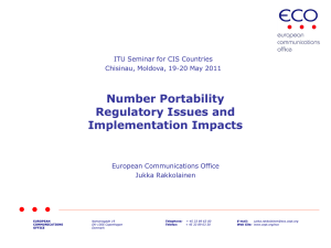 Number Portability Regulatory Issues and Implementation Impacts