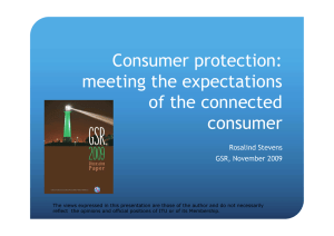 Consumer protection: meeting the expectations of the connected consumer