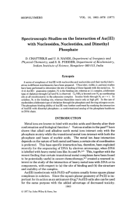 Spectroscopic Studies on the Interaction of Au(II1) with Nucleosides, Nucleotides, and Dimethyl Phosphate