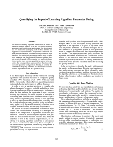 Quantifying the Impact of Learning Algorithm Parameter Tuning