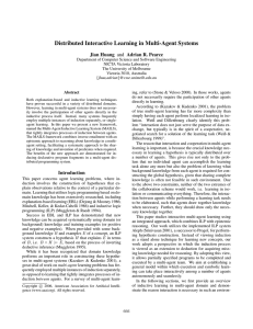 Distributed Interactive Learning in Multi-Agent Systems
