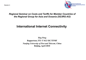 Regional Seminar on Costs and Tariffs for Member Countries of