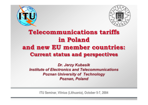 Telecommunications tariffs in Poland and new EU member countries: Current status and perspectives