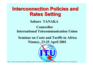 Interconnection Policies and Rates Setting