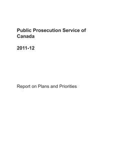 Public Prosecution Service of Canada 2011-12 Report on Plans and Priorities