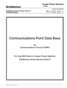 R1150-20-1 Communications Point Data Base GridAdvisor