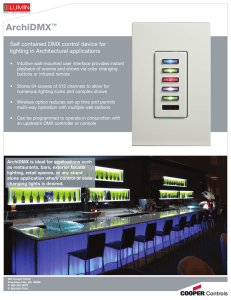 ArchiDMX Self contained DMX control device for lighting in Architectural applications ™