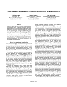 Quasi-Monotonic Segmentation of State Variable Behavior for Reactive Control Will Fitzgerald