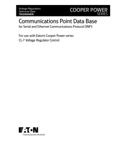 Communications Point Data Base COOPER POWER SERIES