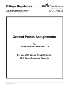 R225-90-9 Ordinal Points Assignments Voltage Regulators For