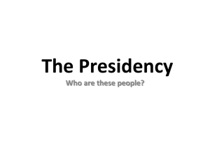 The Presidency Who are these people?