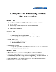 A web portal for broadcasting  services Hands-on exercises