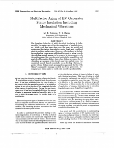 HV Multifactor  Aging of Generator Stator Insulation  Including