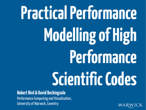 Practical Performance Modelling of High Performance Scientific Codes