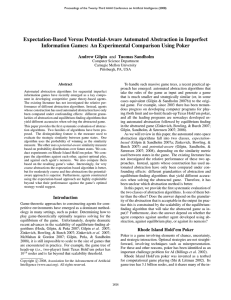 Expectation-Based Versus Potential-Aware Automated Abstraction in Imperfect