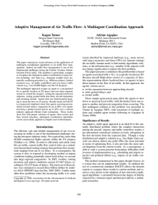 Adaptive Management of Air Traffic Flow: A Multiagent Coordination Approach