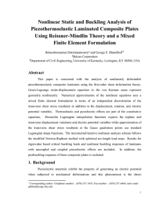 Nonlinear Static and Buckling Analysis of Piezothermoelastic Laminated Composite Plates