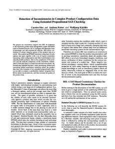 Detection  of  Inconsistencies  in  Complex Product... Using  Extended Propositional  SAT-Checking