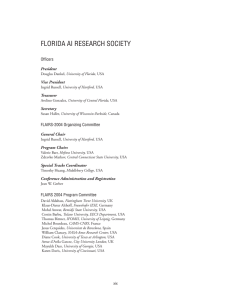 FLORIDA AI RESEARCH SOCIETY Officers President Vice President
