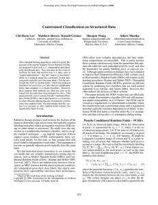 Constrained Classification on Structured Data Chi-Hoon Lee Matthew Brown Russell Greiner Shoajun Wang