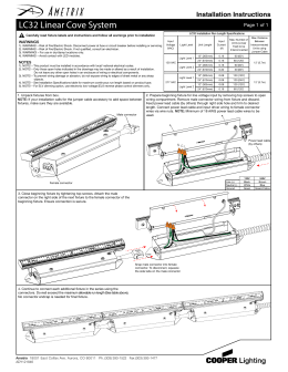 kichler instructions installation connector wire pro series linear lc32 cove system