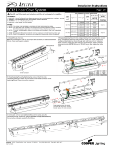 LC32 Linear Cove System  Installation Instructions Page 1 of 1