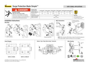 Surge Protection Made Simple ™ DATA SIGNAL APPLICATIONS