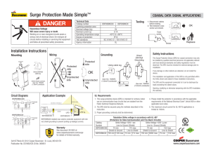 Surge Protection Made Simple ™