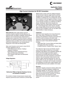 Application Notes Magnetics High Current Inductors for DC-DC Converters
