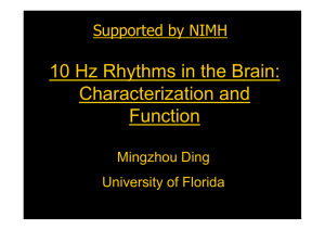10 Hz Rhythms in the Brain: Characterization and Function Supported by NIMH