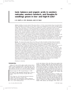 Ionic balance and organic acids in western