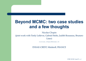 Beyond MCMC: two case studies and a few thoughts