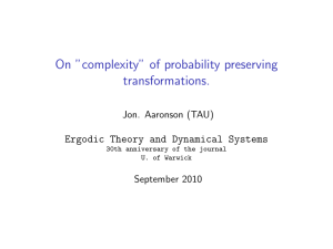 On ”complexity” of probability preserving transformations. Ergodic Theory and Dynamical Systems