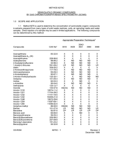 METHOD 8270C SEMIVOLATILE ORGANIC COMPOUNDS BY GAS CHROMATOGRAPHY/MASS SPECTROMETRY (GC/MS) 1.0