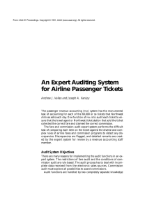 An Expert Auditing System for Airline Passenger Tickets