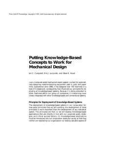 Putting Knowledge-Based Concepts to Work for Mechanical Design